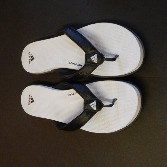 Womens Size 10 Adidas Terrex Cloudfoam One Y Flip-Flop Black and White - Picture 7 of 8